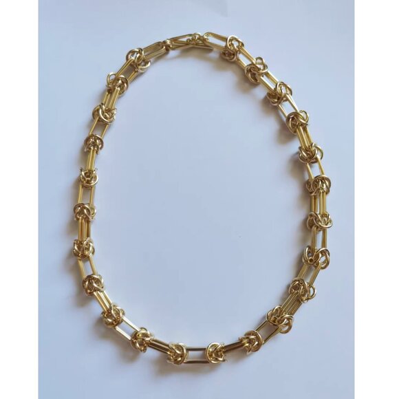 NWT COS Knotted T-Bar Chain Necklace Gold - Picture 6 of 6